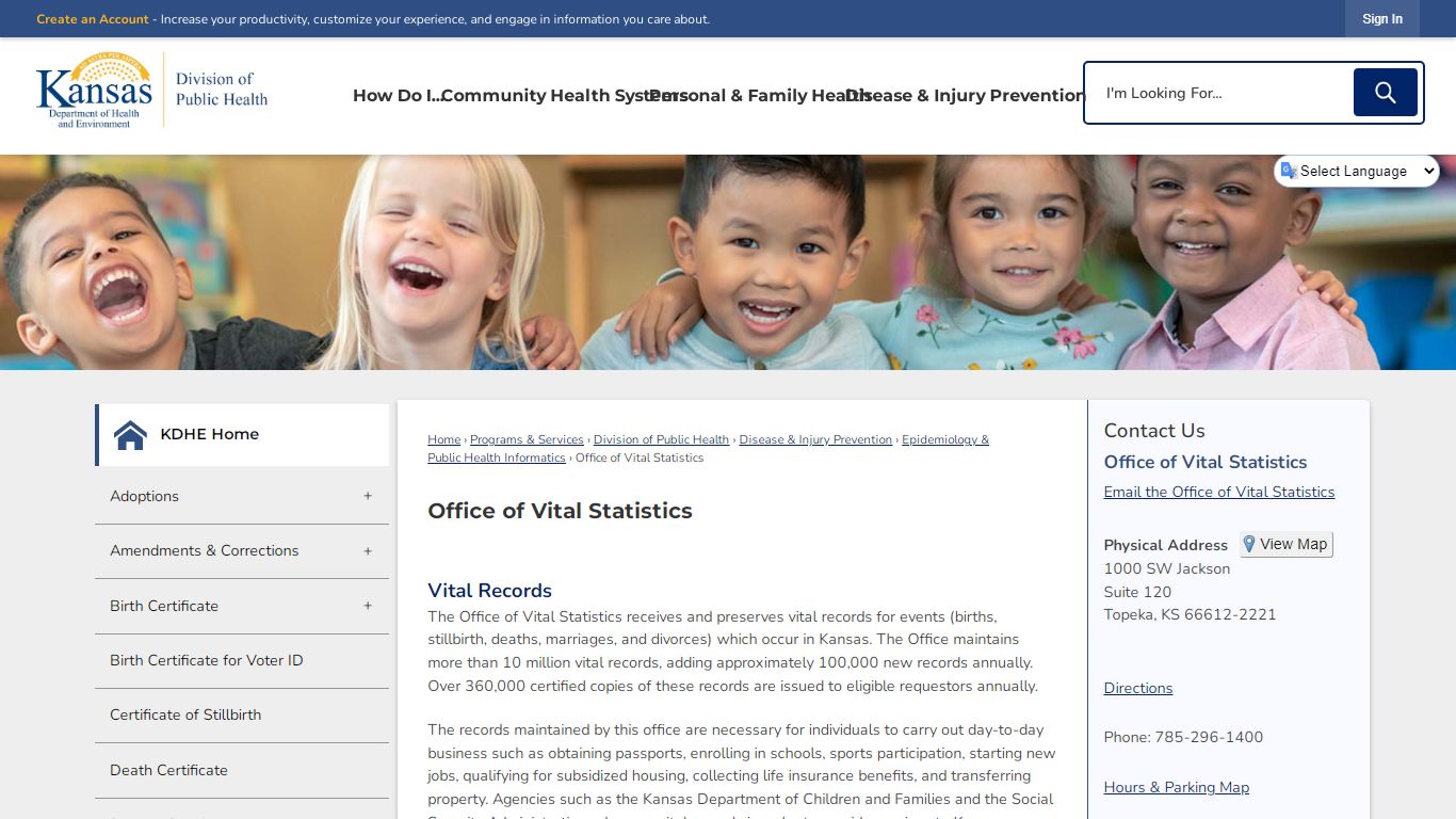 Office of Vital Statistics | KDHE, KS - Kansas